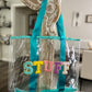 RTS: Clear Embroidered Chenille Letter Totes-