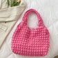 Ruched Polyester Large Handbag