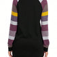 Color Block Round Neck Long Sleeve T-Shirt