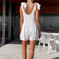 Full Size Scoop Neck Tie Shoulder Romper