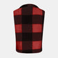 Plaid Open Front Vest Coat