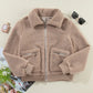 Zip Up Long Sleeve Plush Jacket