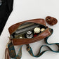 Tassel PU Leather Printed Strap Cassette Crossbody Bag