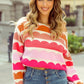 Boat Neck Long Sleeve Sweater