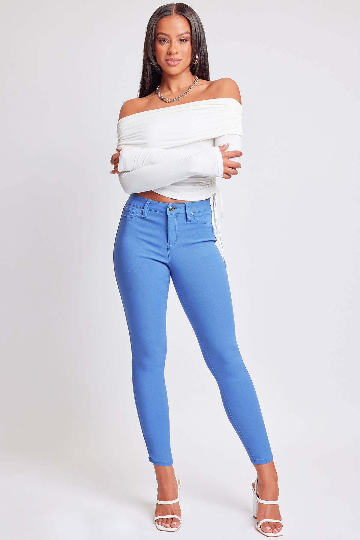 Hyperstretch Mid-Rise Skinny Jean: XL / Junior / Sea Green