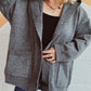 Dropped Shoulder Long Sleeve Hooded Cardigan