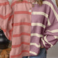 Contrast Striped Long Sleeve Sweatshirt