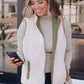 Fuzzy Zip Up Vest Coat with Pockets