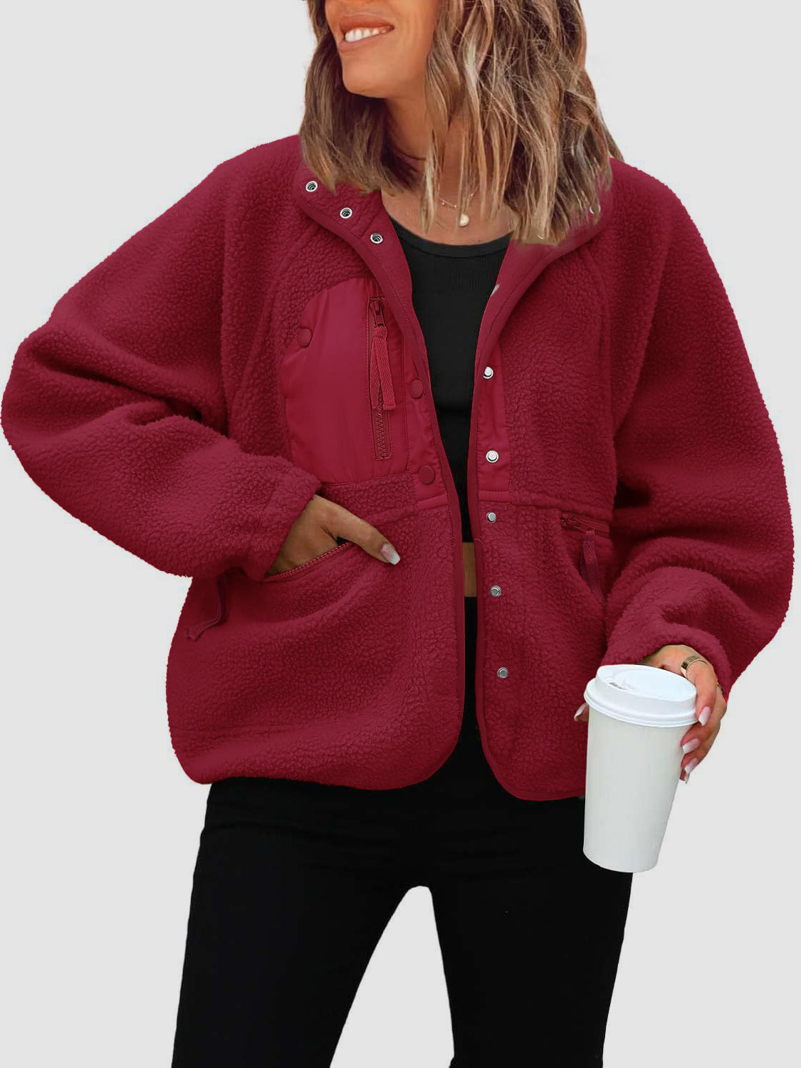 Keepin it cozy Sherpa Jacket