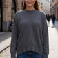 Basic Bae Round Neck Dropped Shoulder Sweater