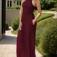 Pocketed Round Neck Sleeveless Dress