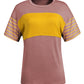 Striped Round Neck Short Sleeve T-Shirt