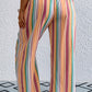 Plus Size Striped Wide Leg Pants