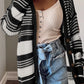 Striped Button Down Cardigan