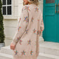 Angel Wings Star Open Front Long Sleeve Cardigan