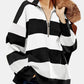 Color Block Half Zip Long Sleeve Sweater