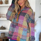 Double Take Full Size Plaid Dropped Shoulder Hoodie