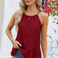 Tied Ruffled Round Neck Cami