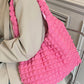 Ruched Polyester Large Handbag