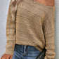 Boat Neck Dropped Shoulder Sweater