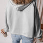 Pocketed Half Zip Dropped Shoulder Hoodie