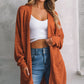 Open Front Textured Cardigan with Pockets