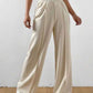 Elastic Waist Wide Leg Pants