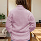 Full Size Turtleneck Zip Up Long Sleeve Sherpa Jacket