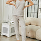 Fuzzy V-Neck Cami and Pants Lounge Set