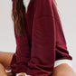 Contrast Dropped Shoulder Long Sleeve Sweatshirt