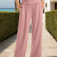 Pocketed High Waist Wide Leg Pants