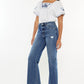 Kancan Full Size High Rise Slim Wide Leg Jeans