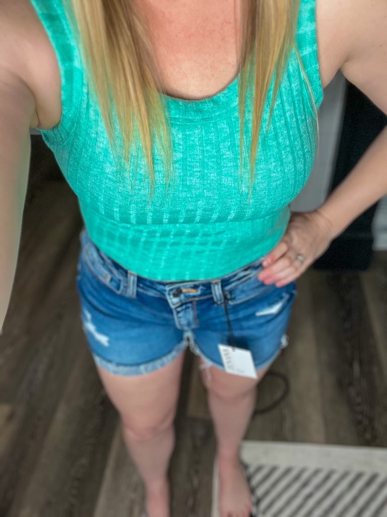 RTS: Zenana Ribbed Round Neck Soft Crop Tank