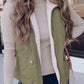 Fuzzy Zip Up Vest Coat with Pockets