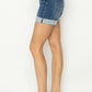 RISEN High Rise Cuffed Denim Shorts