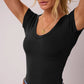 Scoop Neck Cap Sleeve T-Shirt