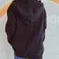 Dropped Shoulder Long Sleeve Hooded Cardigan