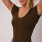 Scoop Neck Cap Sleeve T-Shirt