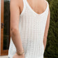 Openwork Scoop Neck Wide Strap Tank