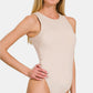 Zenana Round Neck Sleeveless Padded Bodysuit