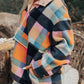 Color Block Half Snap Long Sleeve Sweatshirt