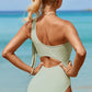 Tied One Shoulder One-Piece Swimwear