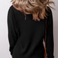 Pocketed Round Neck Long Sleeve Top