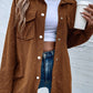 Pocketed Snap Down Long Sleeve Jacket