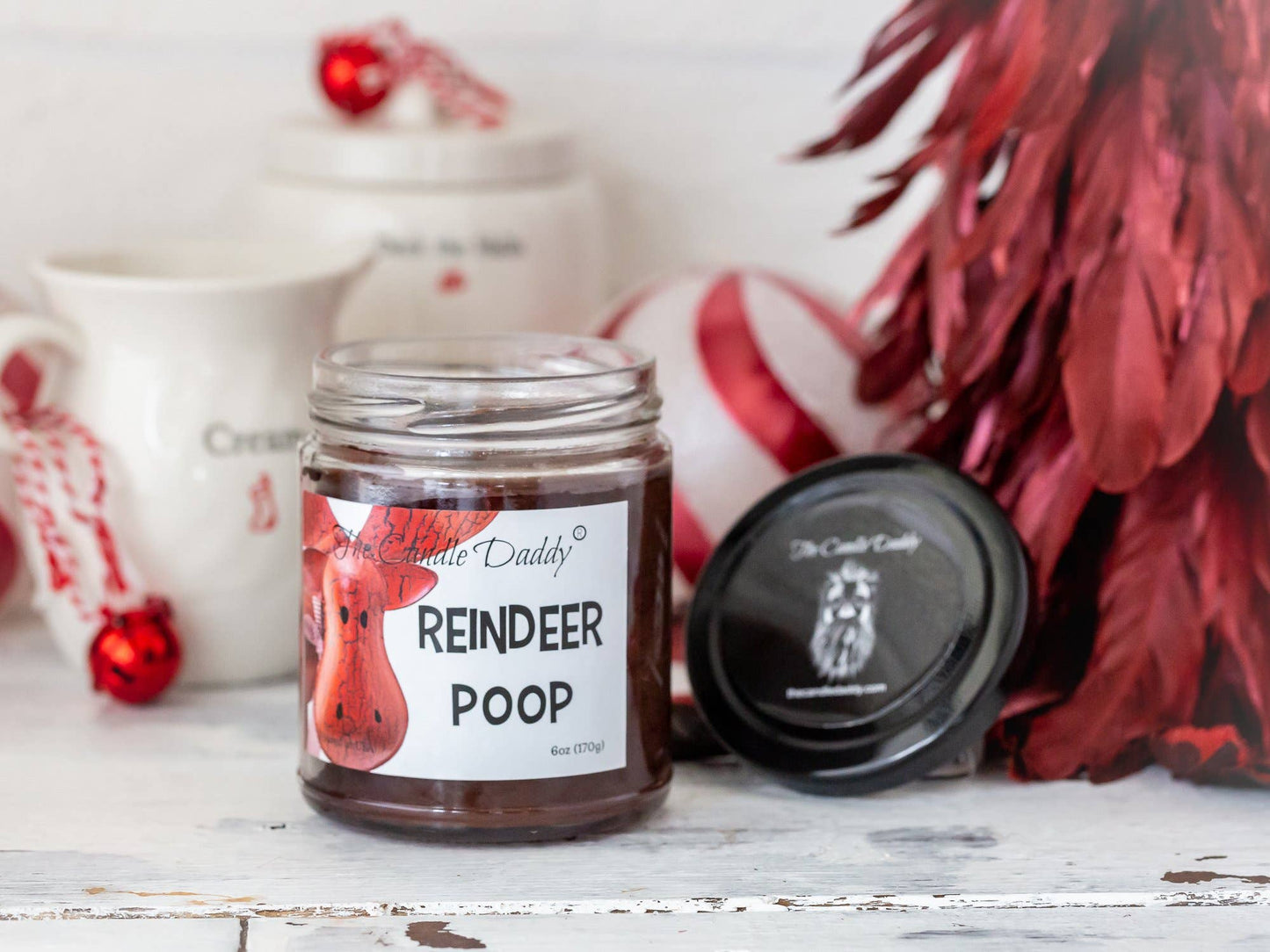 Reindeer Poop Holiday Candle - Funny Christmas Coffee Candle