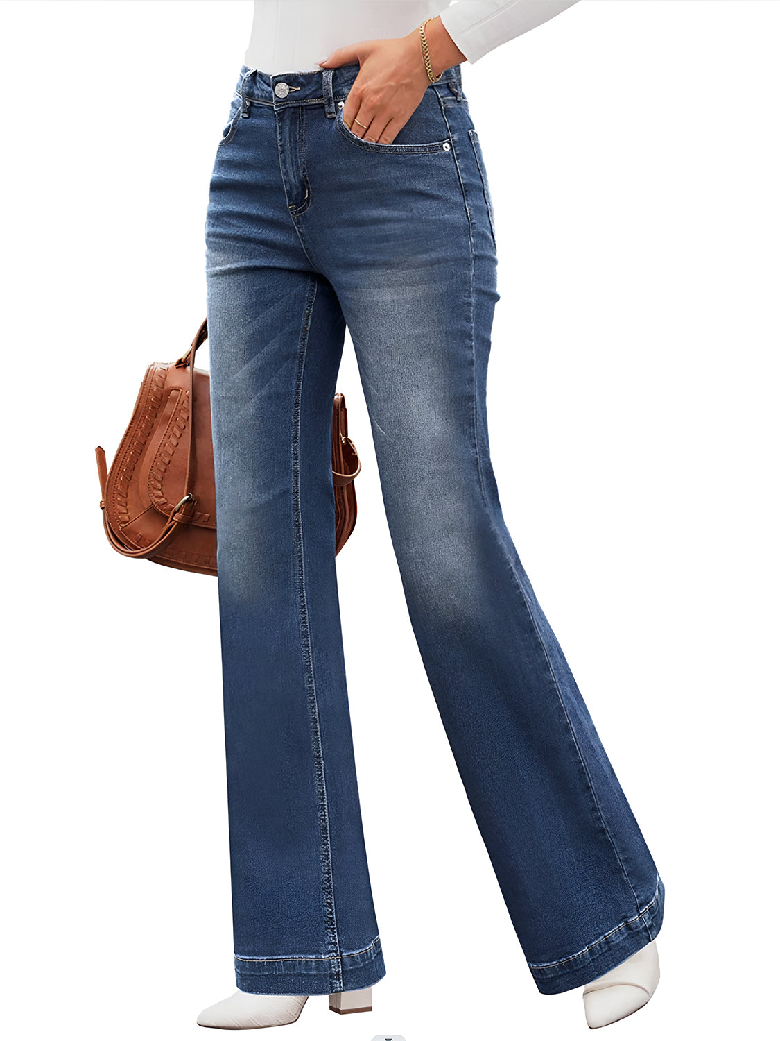 Ava Bootcut Jeans with Pockets