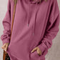 Drawstring Dropped Shoulder Long Sleeve Hoodie