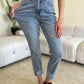 Judy Blue Full Size High Waist Cuff Hem Skinny Jeans