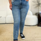 Judy Blue Full Size Mid Rise Rigid Magic Release Hem Jeans