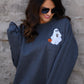 Iced Coffee Ghost Embroidered Sweatshirt